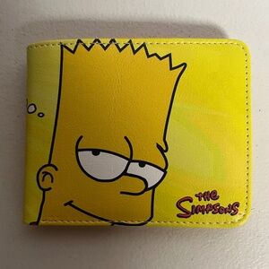 Bart Simpson Faux Leather Wallet Yellow The Simpsons Skateboard